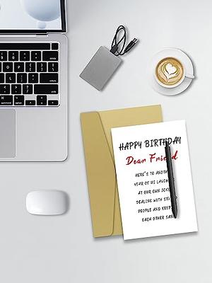 TQDaiker Happy Birthday Card for Dear Friend, Hilarious Birthday Card for Men Women Him Her, Birthday Gifts for Best Friend