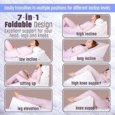 Memory Foam Wedge Sleeping Knee Pillow for Side Sleepers Pregnancy
