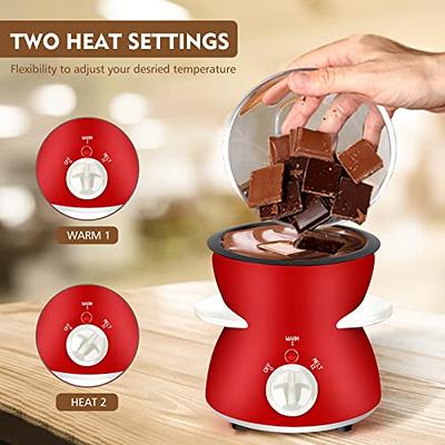 Fondue Pot Set, Mini Electric Fondue Pot Set for Melting Chocolate Cheese,  Chocolate Meting Pot fondue maker with Dipping Forks For Holiday Christmas  Birthday Gift