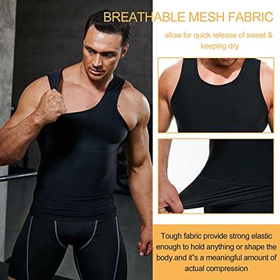 Men Compression Shirt Sleeveless Body Shaper Base Layer Slimming Tank Top  Vest