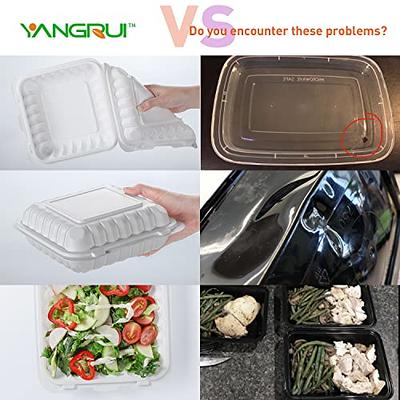  HOMBERKING 10 Pack Glass Meal Prep Containers 2 Compartment, Food  Storage Containers