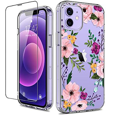 Ownest Compatible for iPhone 11 Case for Flower Clear Frosted PC Back  Floral Girls Woman and Soft TPU Protective Silicone Slim Case for iPhone