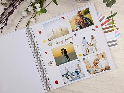  potricher 8 x 8 Inch DIY Scrapbook Photo Album 80 Pages Thick  Kraft Blank Yellow Paper Memory Book for Wedding and Anniversary Family  (Yellow, 8 Inch)