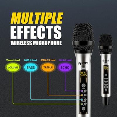 DGNOG K662 Metal Wireless Microphones with Echo, UHF Dual Cordless Handheld  Karaoke Dynamic Mic System with Rechargeable Receiver, 200FT Range for  Singing, Wedding, Speech, Dj, Church, Party - Yahoo Shopping