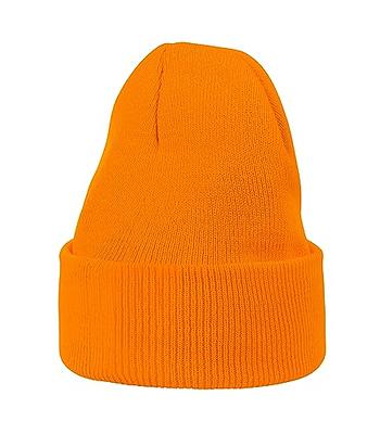 American Trends Unisex Beanie Hat Cuffed Winter Hats for Men Women Soft  Warm Plain Beanie Caps Knit Hats Skull Caps for Daily Outdoor Orange Yellow  One Size - Yahoo Shopping