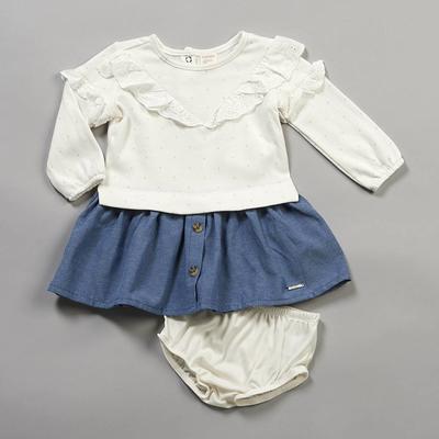Baby Girl (12-24M) Rene Rofe(R) Rose Corduroy Dress & Bodysuit Set
