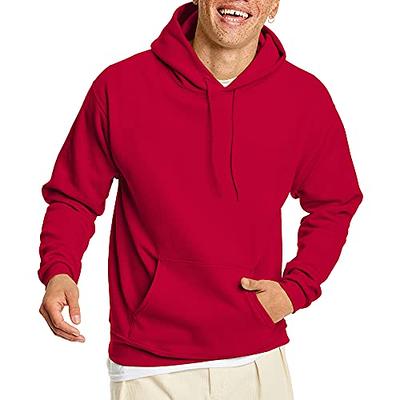 Hanes Men's EcoSmart Fleece Crew Neck Sweatshirt - Deep Red XXL