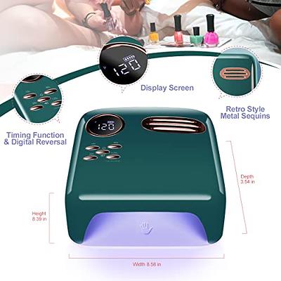 Gel UV LED Nail Lamp,LKE Nail Dryer 40W Gel Nail Polish UV LED Light with 3  Timers Professional for Nail Art Tools Accessories White