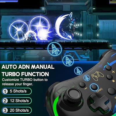 Switch Pro Controller for Nintendo Switch/Switch Lite/OLED/Android/iOS/PC,  Wireless Switch Controller with 4 Programmable Buttons, Dual Vibration