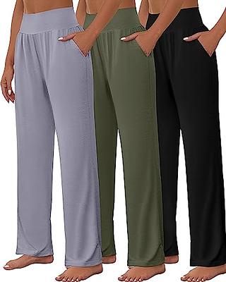 Women's Comfy Wide Leg Pants Yoga Workout Sweatpants Loose Lounge High  Waisted Flare Palazzo Pants 