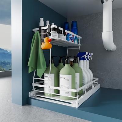 Suppino Under Sink Organizer, 2-Tier Metal Put Out Under Kitchen