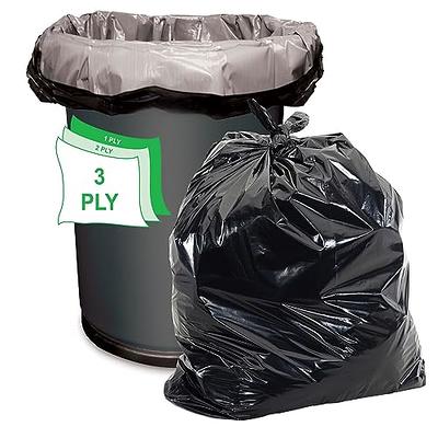 Hefty 55 Gallon Contractor Black Trash Bags, 16-Count