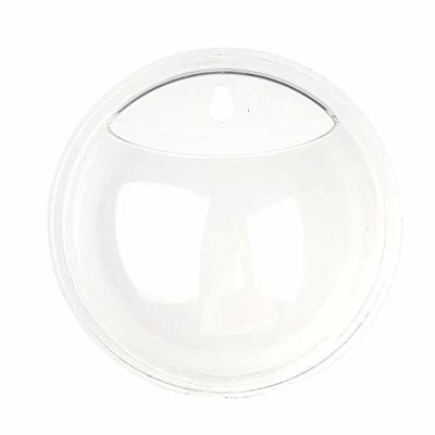 Tnfeeon Mini Fish Tank,Classic Drum Style Fish Bowl Transparent