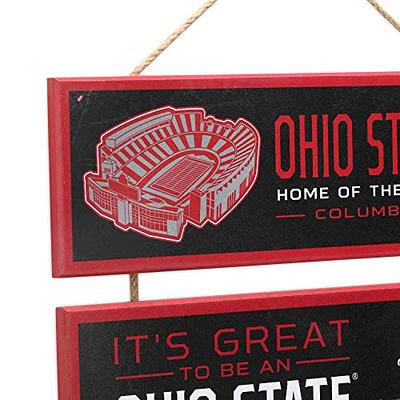 Ohio State University Wood Wall Hanging with O-H-I-O Logo