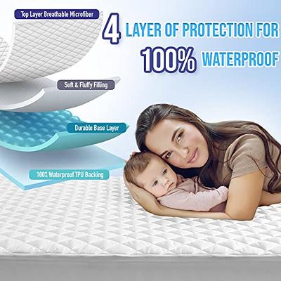 Mattress Protector Soft Quilted Breathable Waterproof Mattress Pad Cover  Bed