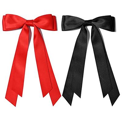 2Pcs Long Ribbon Hair Bows for Girls Hair Clip Silk Hair Bow Ribbon Hair  Accessories for Baby Toddlers Infant Teens Kids (Black) - Yahoo Shopping