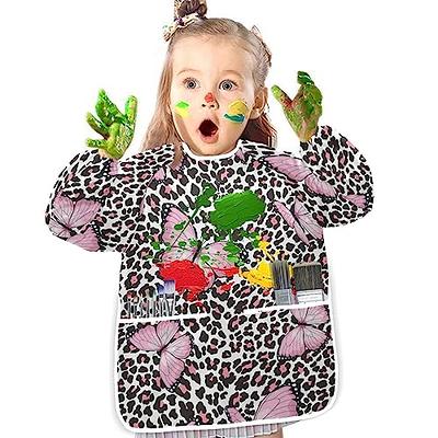 Children's Art Smock Butterfly and Leopard Waterproof Kids Painting Apron  for Age 4-6 Years Artist Aprons - Yahoo Shopping