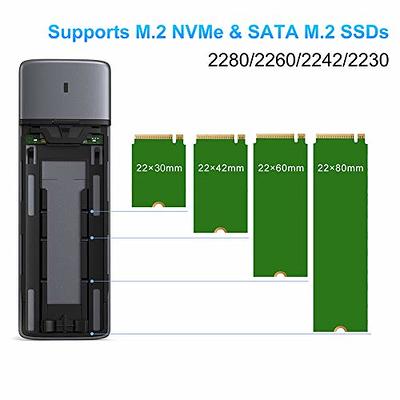 M.2 NVMe SSD Enclosure NVMe SATA to USB 3.1 Gen2 C 10Gbps SSD Adapter