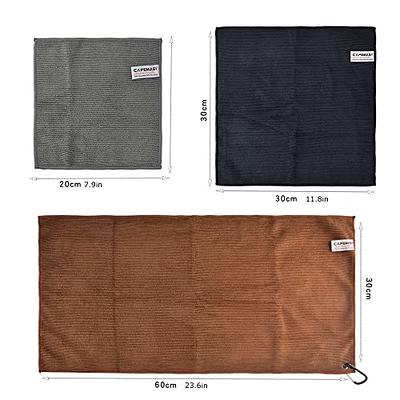 CAFEMASY Barista Micro Cleaning Towels Pack 4pcs Soft Absorbent Non-Abrasive Micro Cleaning Cloth with Hook for Barista to Clean Steam Wand Coffee