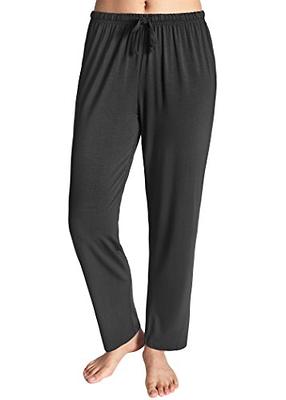 LATUZA Latuza Women's Cotton Pajama Pants Large Black 2 Pack