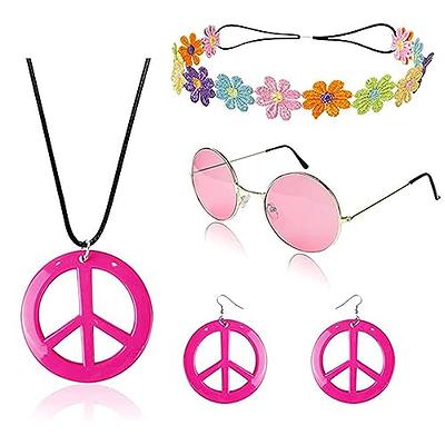 ZeroShop Hippie Costume Women,70s Outfits Hippy Clothes Accessories,60s  Decades Pants,Glasses,Flower Crown Headbands,Fringe Vest,Earrings,Necklaces  Accessories for Halloween,1-L - Yahoo Shopping