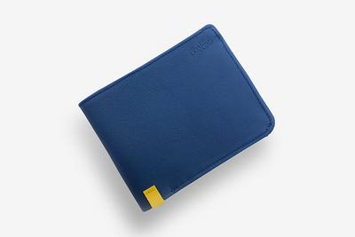 Yellow Minimalist Wallet With Coin Pocket