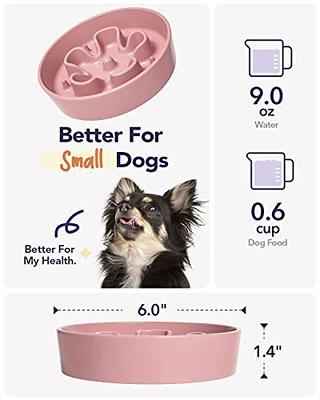 LE TAUCI PET Dog Slow Feeder Bowl Ceramic, 1.5 Cups Puzzle Maze Food Bowl  for Small Medium Large Breed, Puppy for Fast Eater to Slow Down Eating