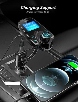 Nulaxy Wireless in-Car Bluetooth FM Transmitter Radio Adapter Car Kit W  1.44 Inch Display Supports TF/SD Card and USB Car Charger for All  Smartphones Audio Players-KM18 - Yahoo Shopping