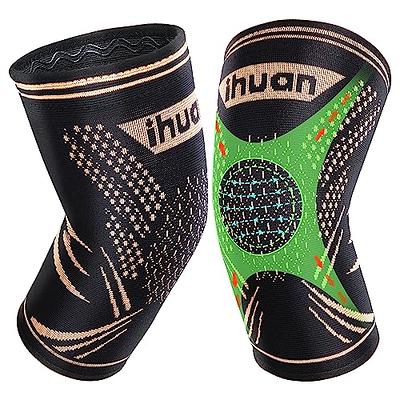 JHVW Copper Knee Braces for Knee Pain(2 pack)- Knee Compression Sleeve  Support for Men & Women,Arthritis,Working Out