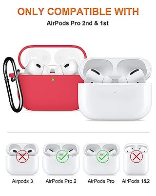 SUPFINE Compatible with AirPods Pro 2nd Generation Case(2023/2022/2019),  Soft Silicone Protection AirPod Pro Case Cover(USB-C/Lightning Cable) with