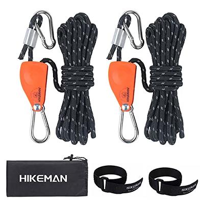 Hikeman Camping Rope with Ratchet Pulley,Quick Setup Outdoor Guy Lines  Adjustable Tent Tie Downs Rope Hanger for Canopy,Kayak and Canoe,Grow Light  (Black) - Yahoo Shopping