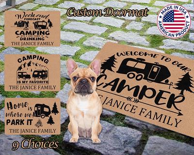 Personalized Camping Doormat, Custom RV Door Mat, Coir Welcome Mat for A  Campsite, Camping Gift, Home is Where You Park It, Class A RV Mat 