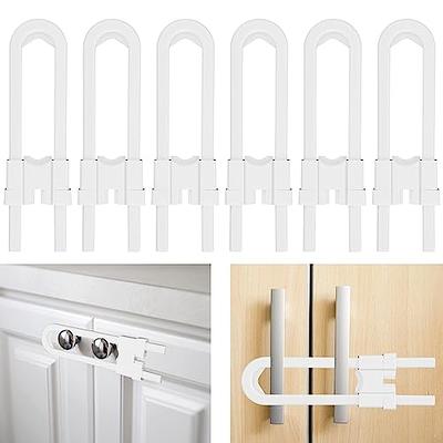 10 Pack Sliding Cabinet Locks for Babies U-Shaped Baby Proofing Cabinets  Child