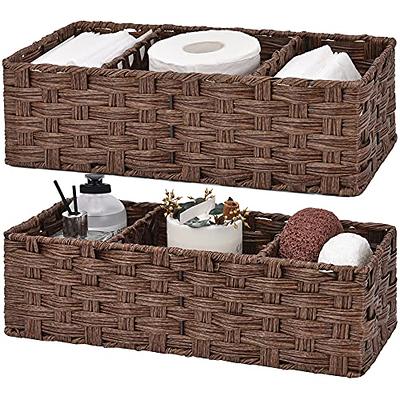 Lonbet - Toilet Paper Basket - Toilet Paper Storage - The Ultimate Bathroom Organizer - Bamboo Storage Basket, Toilet Paper Organizer Basket, Bathroom