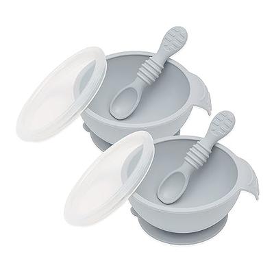 Bumkins Baby Bowls, Silicone Baby Feeding Set, Suction Bowls for Baby and  Toddler with Spoon and Lid, First Feeding Set, Platinum Silicone Bowl for  Babies 4 Months 2-Pack - Yahoo Shopping