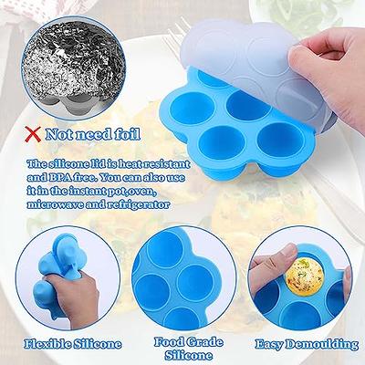 2 PCS Silicone Air Fryer Egg Pan Reusable Air Fryer Egg Mold 3 Cavity  Non-Stick