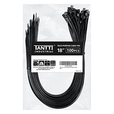 HS UV Protected Zip Ties 12 Inch (100 Pack) Self Locking Plastic Ties 12  Inch Black Nylon Cable Ties 50 LBS,Outdoor Indoor Purpose