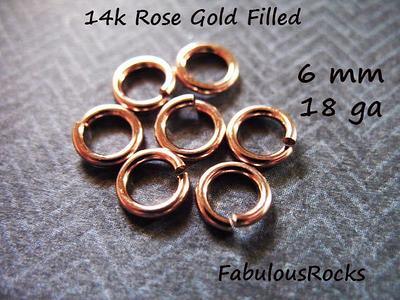 5-50 Pcs/14K Rose Gold Filled Jump Rings Jumprings, 6 Mm, 18 Gauge Ga G,  Thick Strong, Wholesale Findings Rg Fc.m Solo Jr6 - Yahoo Shopping