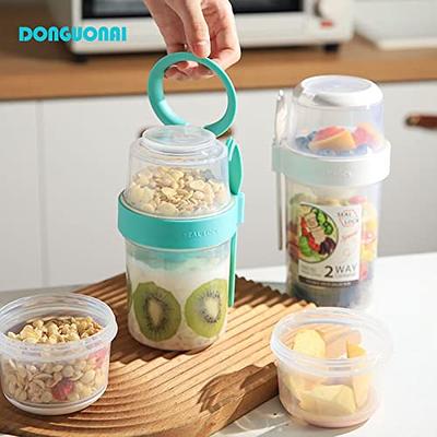 Keep Fit Salad Meal Shaker Cup,Salad Container for Lunch, Portable Fruit  and Vegetable Salad Cups Container with Fork & Salad Dressing Holder White  size-M - Yahoo Shopping