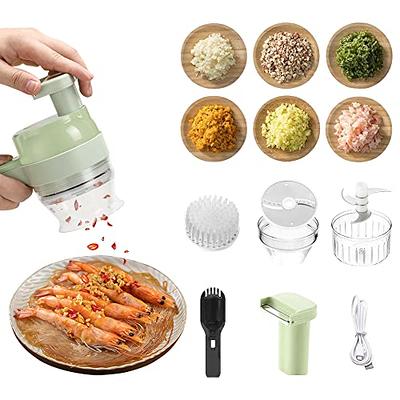 iHave Garlic Chopper with Garlic Peeler, Vegetable Chopper Mini Food  Processor Onion Chopper, Manual Garlic Mincer Mini Chopper Easy to  Clean（Green）