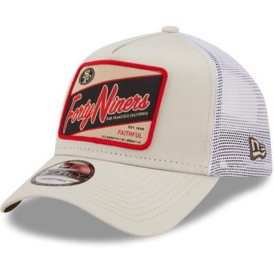 Men's '47 Scarlet/Natural San Francisco 49ers Five Point Trucker Clean Up  Adjustable Hat