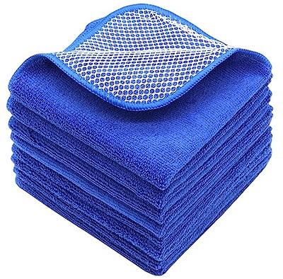 VeraSong Microfiber Dish Cloths Fast Drying Kitchen Cleaning Cloth Dish Rags  Dust Cloths Ultra Absorbent Lint Free Washcloths with Poly Scrub Side  12inch x 12inch 8 Pack (Dark Blue) - Yahoo Shopping