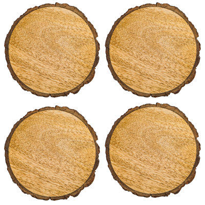 4 pcs/set Wooden Coasters for Drinks - Black Walnut Wood Drink