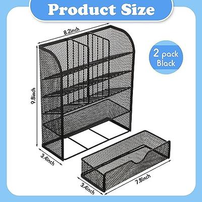 Office School Home/Teacher Supplies Mesh Desk Pen Organizer (Black)