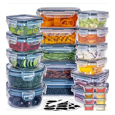 4Pcs Clear Rectangular Disposable Plastic Food Container Lunch Boxes