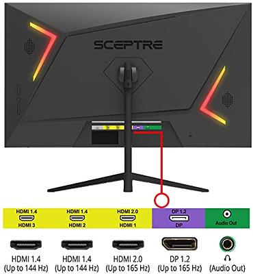 Sceptre 32-inch Gaming Monitor Up to 240Hz 1ms 99% sRGB AMD FreeSync  Premium Build-in Speakers, Displayport HDMI Machine Black (C325B-FWD240)