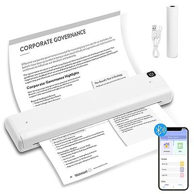 Phomemo Wireless Portable Printer, Supports A4 8.27x11.69, Inkless Mobile  Printer Compatible with iOS, Android & Laptop, Portable Printers Wireless