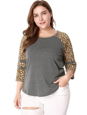 Chicago Cubs Profile Women's Plus Size Leopard T-Shirt - White