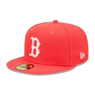 Men's New Era Blue Boston Red Sox Vice Highlighter Logo 59FIFTY Fitted Hat