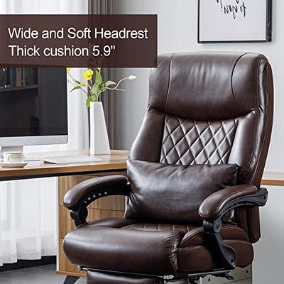 Big and Tall Office Chair 500LBS for Heavy People High Back Executive  Office Chair Comfortable Thickening Padded Cushion Leather Chair All Day  Comfort